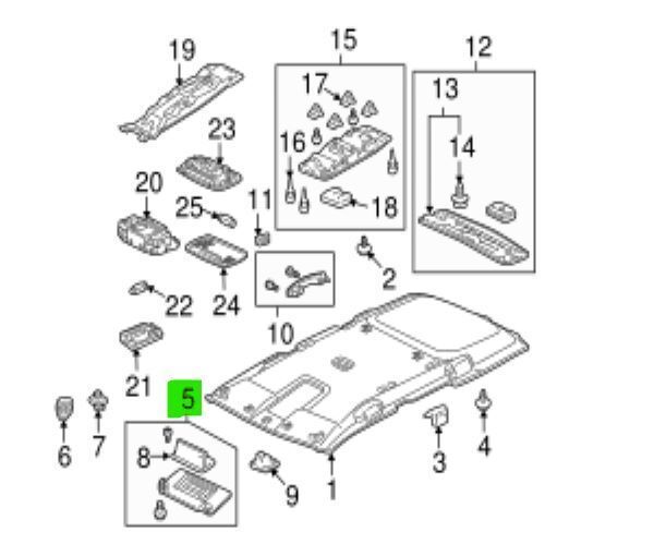 ホンダ 純正 エレメント サンバイザー 左側 HONDA Element Sunvisor Driver Side 83280-SCV-A31ZB Genuine JDM メーカー純正品 FFCRYSTALESIA_COM