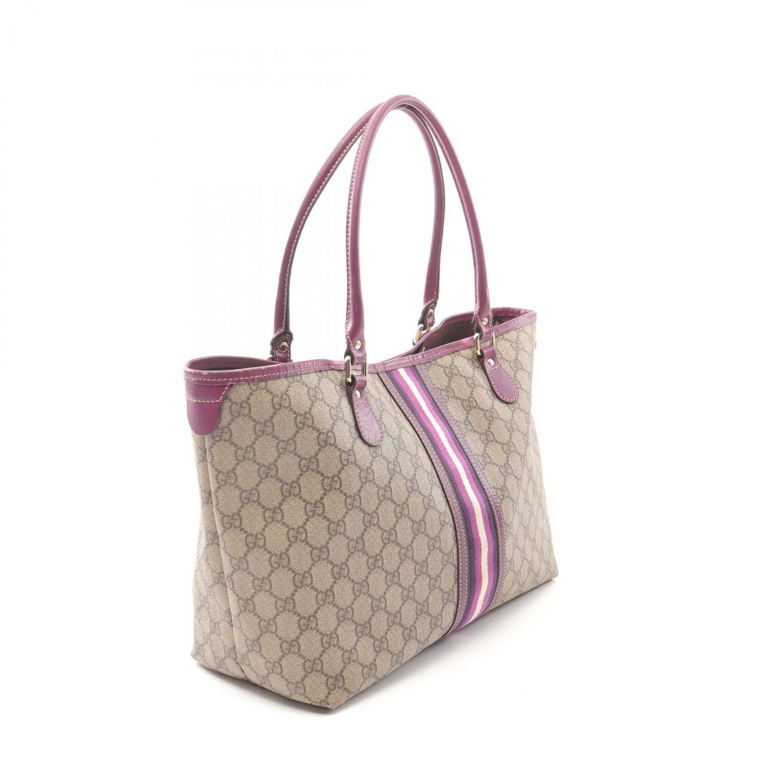 グッチ GUCCI トートバッグ GGスプリーム ストライプ 203693 PVC 