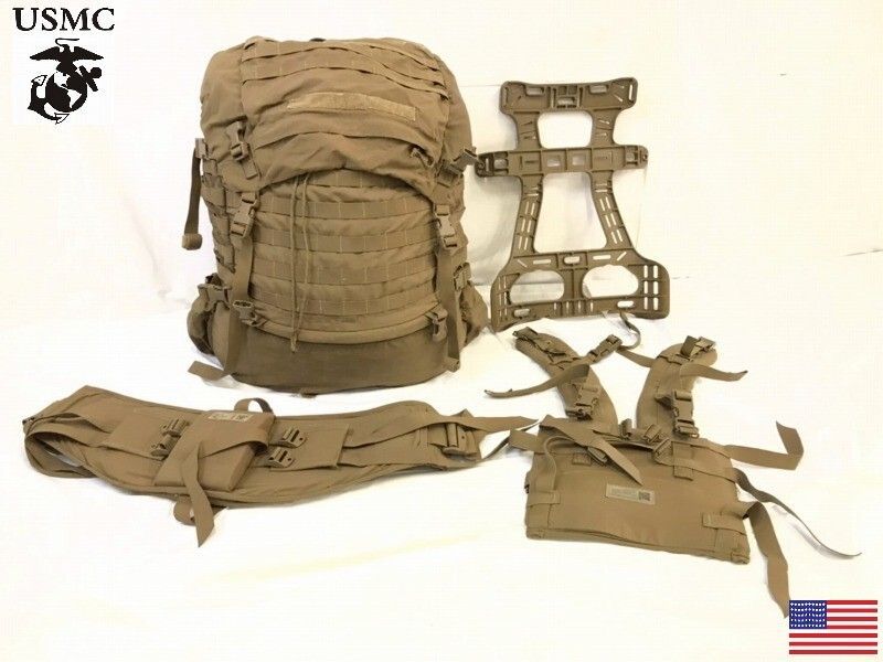 ◎難あり 米軍放 USMC PACK 4点セット メインバッグ フレーム ヒップベルト ショルダーハーネス リュック ミリタリー 120 HH1CK-2-W 25