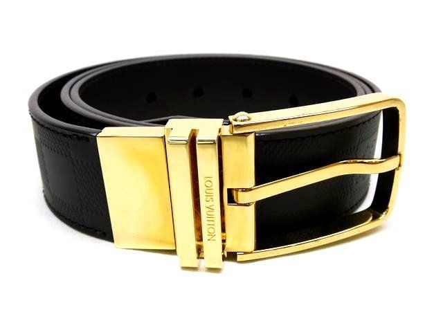 未使用 ヴィトン  M9675 サンチュール ボストン レザーベルト ゴールド金具 ダミエ・アンフィニ LOUIS VUITTON 新品6K