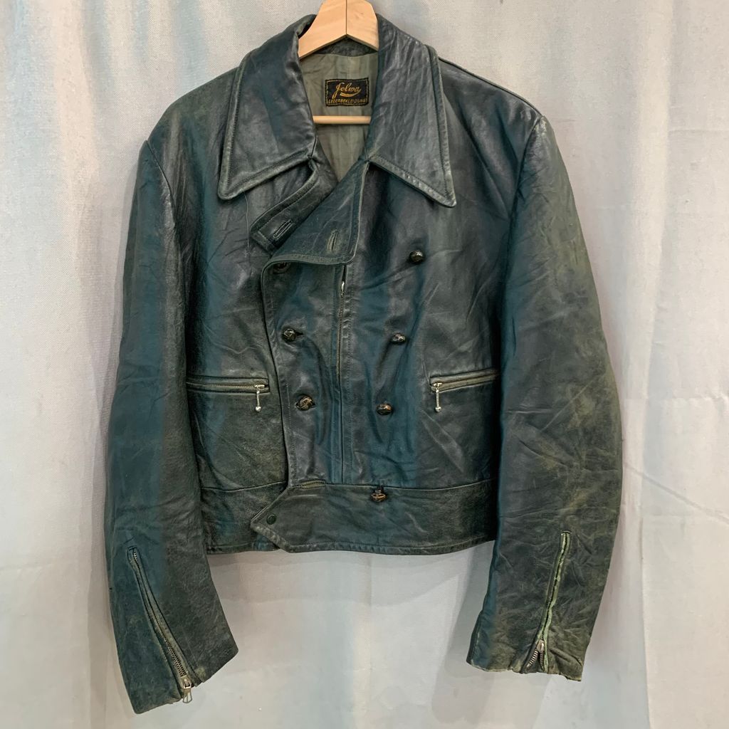 Euro ドイツ Geraman Leather Double Riders Jacket ダブル ライダース ジャケット No.I445