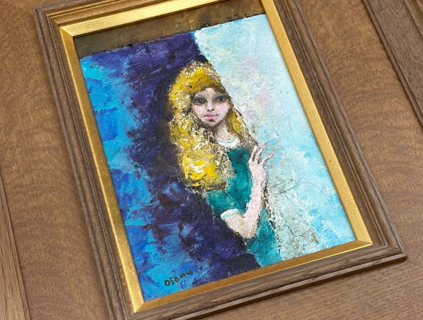 na-00143】油彩画 絵画 アート作品 インテリア 直筆サイン 油絵