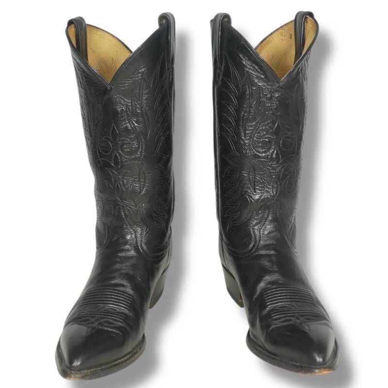 Tony Lama トニーラマ ウエスタンブーツ 26 アメリカ製 黒 ブラック 8 EE ウエスタンブーツサイズ26 cm一覧 SEULB屋着古 TJ 1118