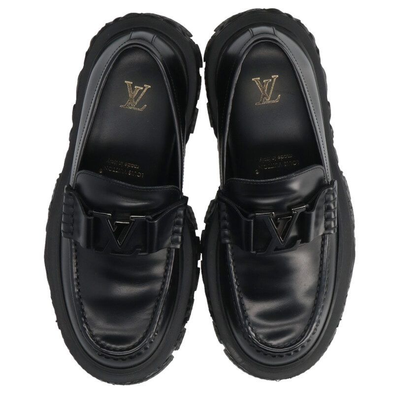 極美品 LOUIS VUITTON ローファー バロックライン レザー 厚底 極美品 LOUIS VUITTON ローファー バロックライン レザー 厚底