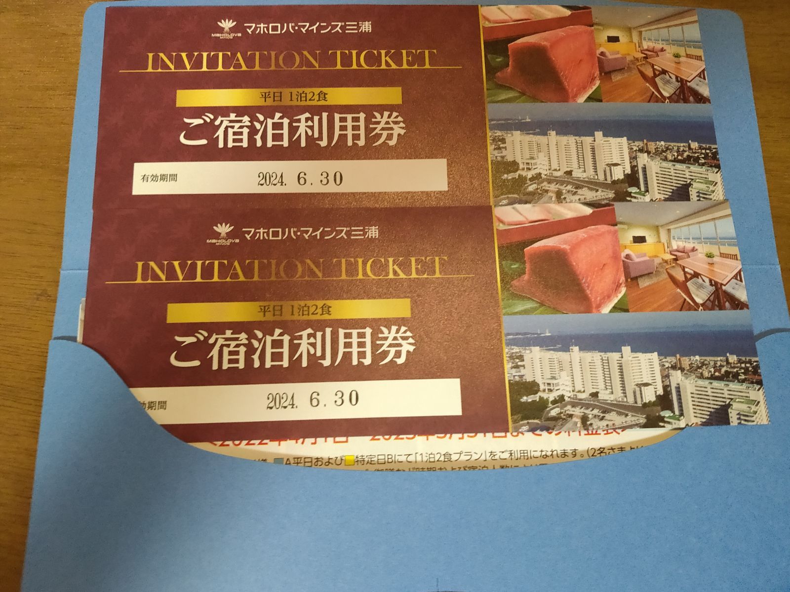 マホロバマインズ三浦 1泊2食付ペア宿泊券 （B80-002 マホロバマインズ  