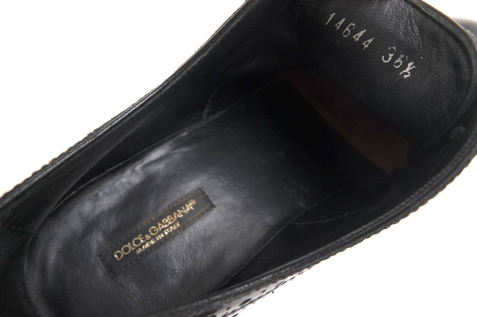 ドルガバ DOLCE＆GABBANA シューズ ビジネスシューズ 靴 ビジネス レディース 女性 女性用 レザー 革 本革 ブラック 黒 オックスフォードシューズ ウイングチップ KIN-KAAI_COM