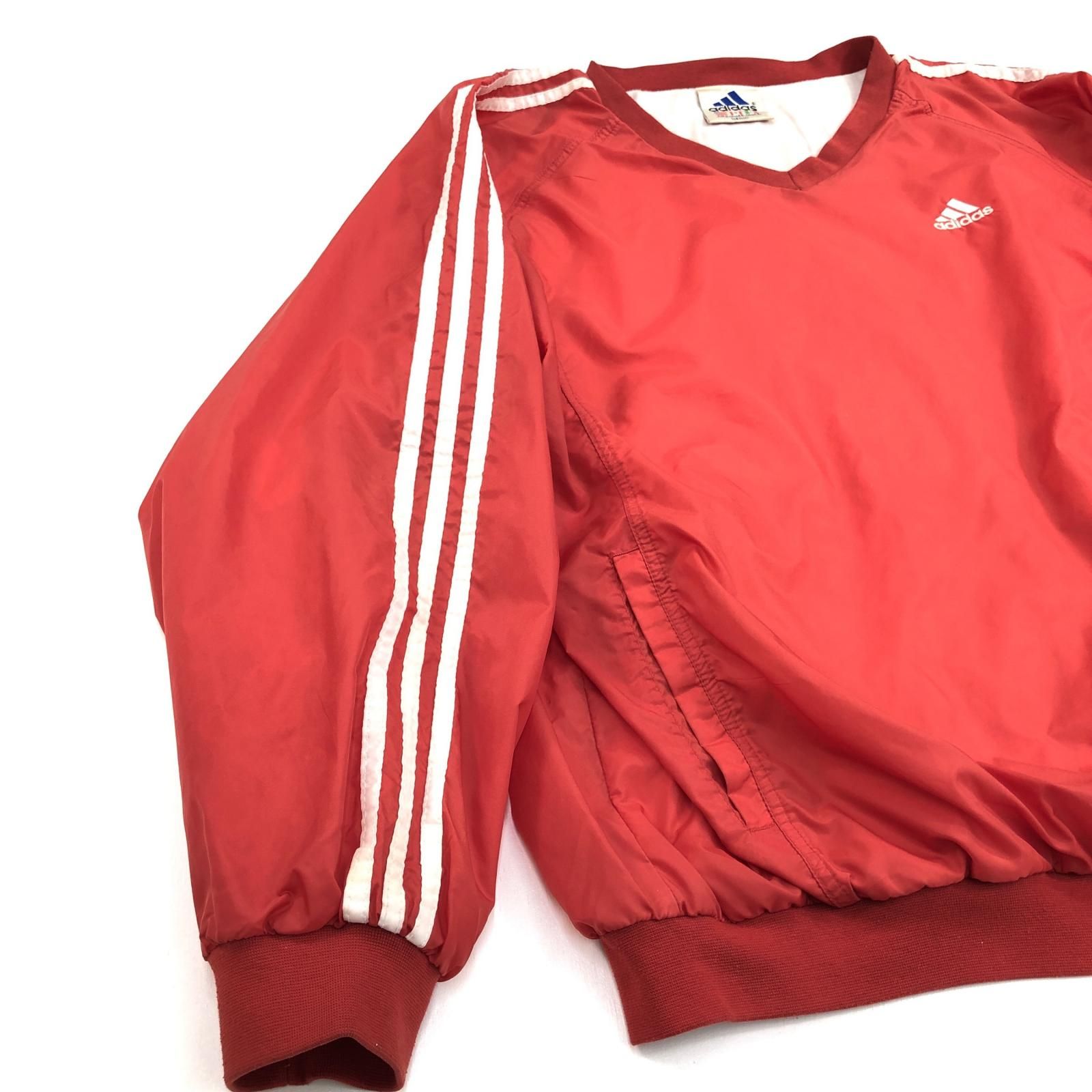 アディダス★未使用 ピステ ウォームアップウェア パフォーマンスロゴ 青×赤 L adidas - adidas パフォーマンス刺繍ロゴ 万国旗タグ トラック