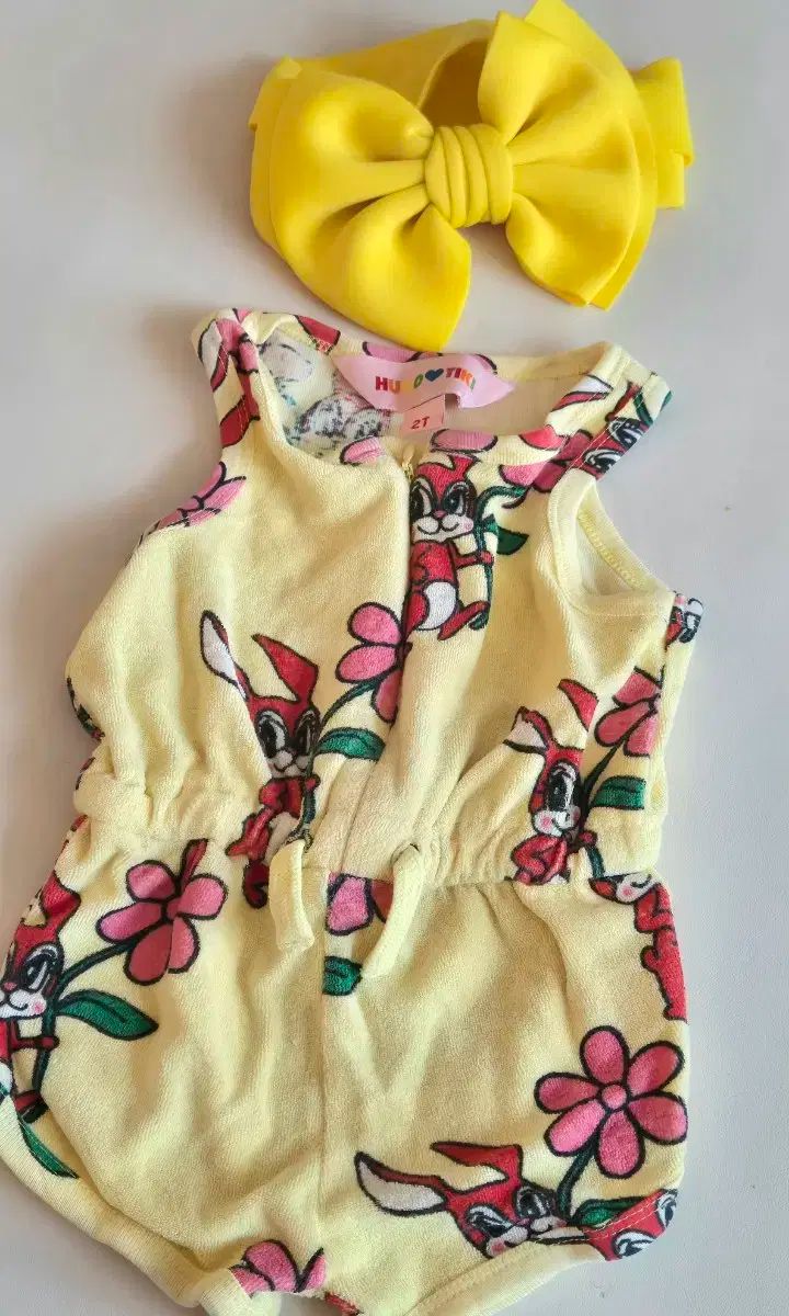 ヒューゴラブスティッキー 2t バニー ボディスーツ (リボンカチューシャ付き)