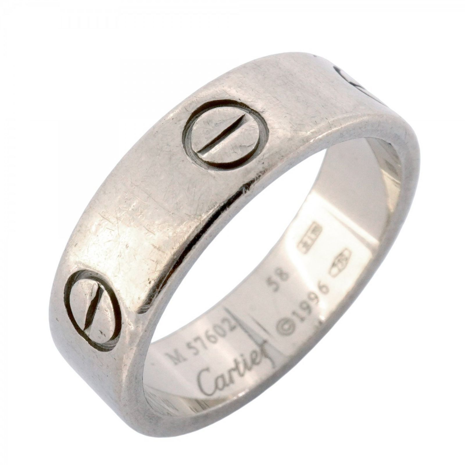 カルティエ Cartier カルティエ リング ラブ 18KWG ホワイトゴールド ＃58レディース