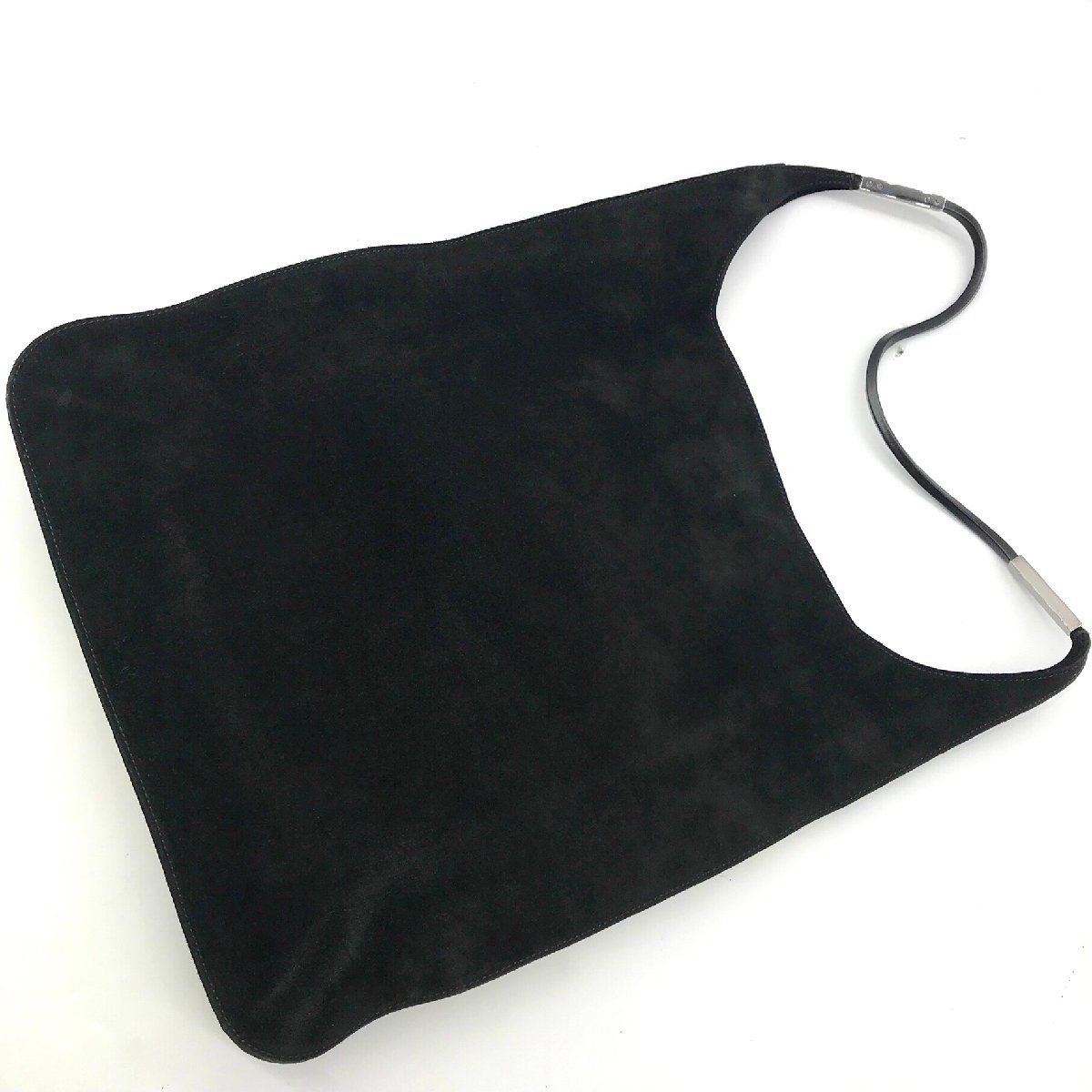 GUCCI グッチ スエード ワン ショルダー バッグ ブラック 良品 k897  