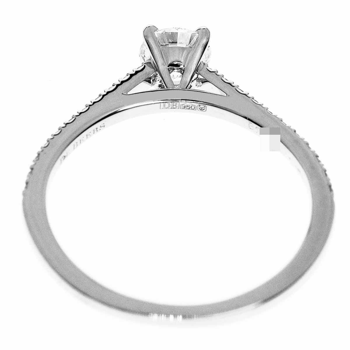 De Beers デビアス DB クラシック パヴェ ソリティア リング