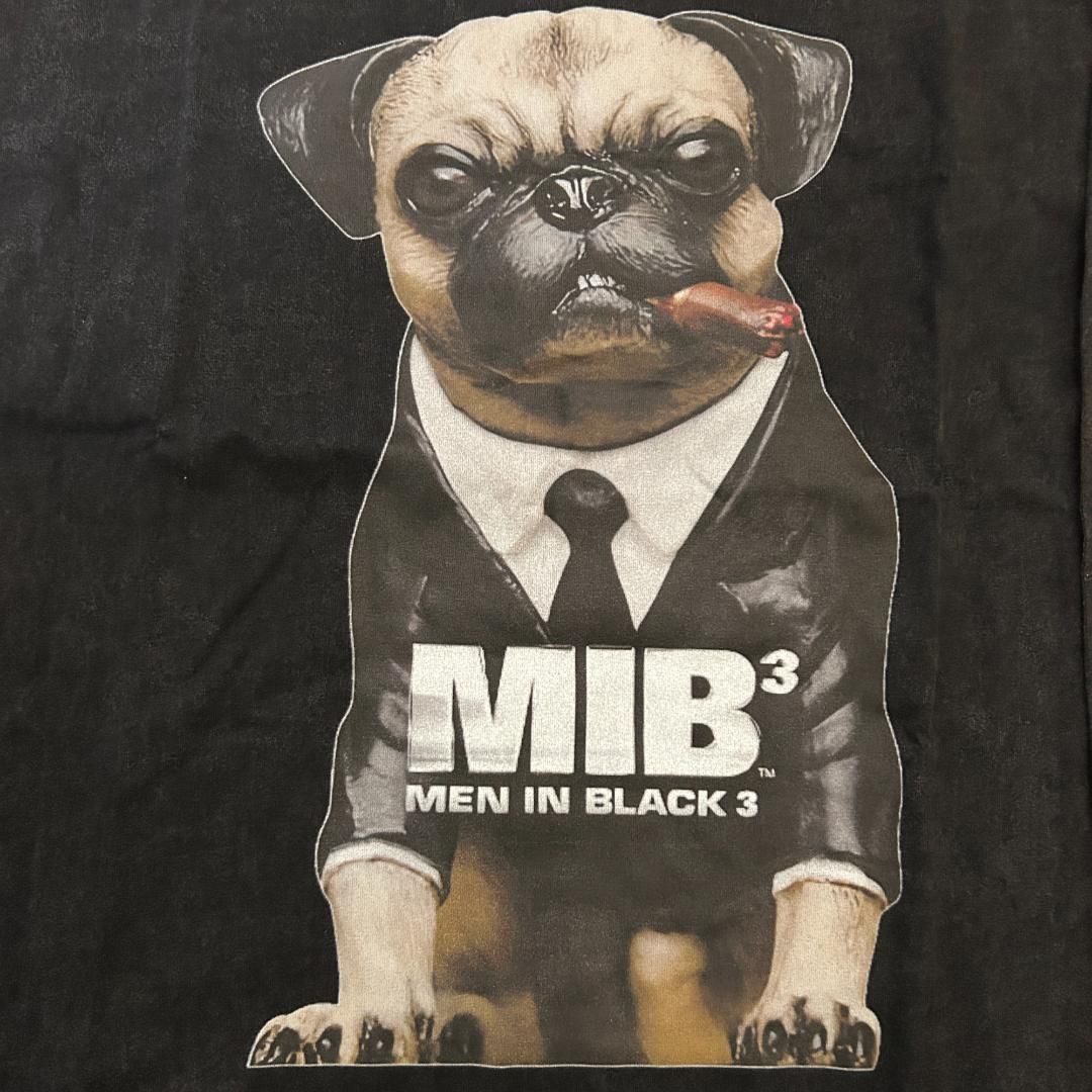 メンインブラック パグ 犬 スパイ ロンT 長袖 メンズ 個性的 R46 MIB