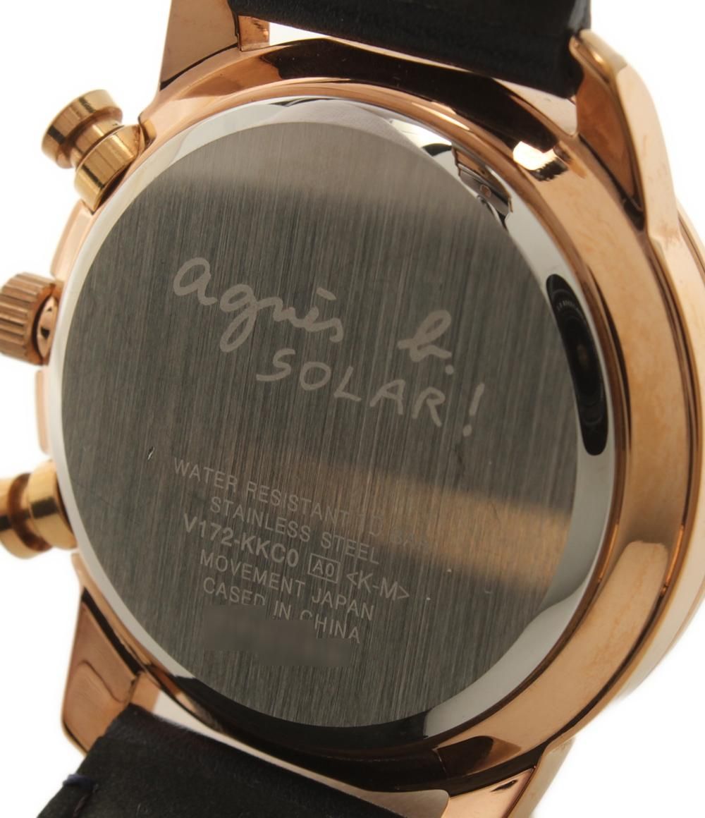 アニエスベー 腕時計 V172-KKC0 ソーラー メンズ agnes b. - メルカリ