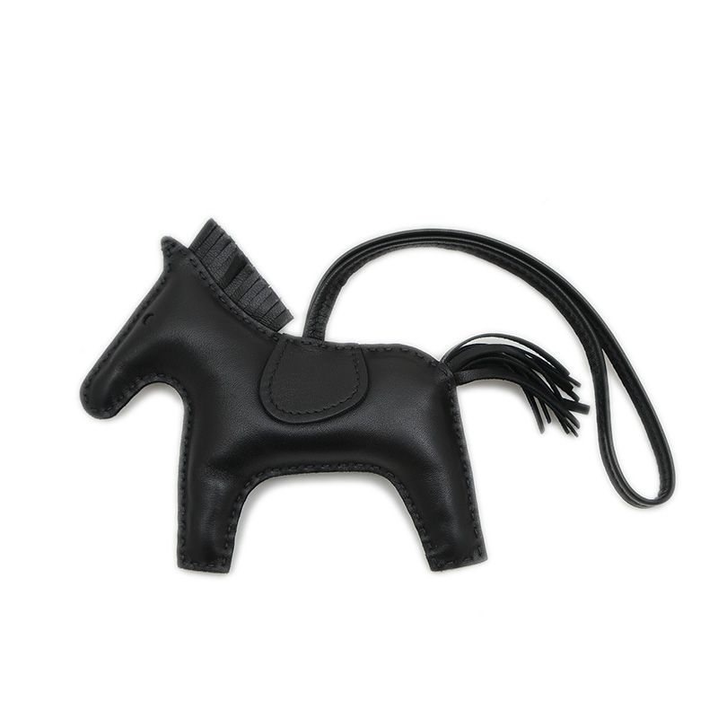 エルメス ロデオMM バッグチャーム ソーブラック