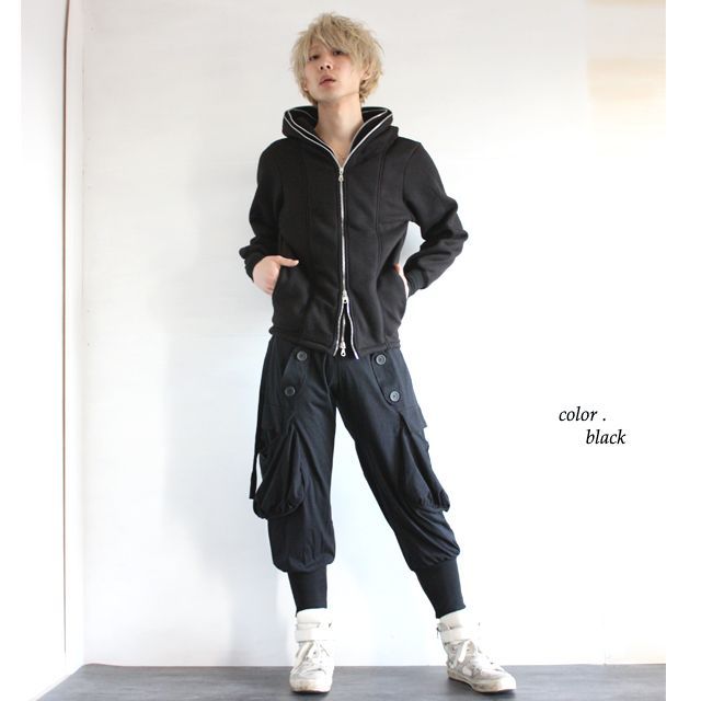 カーゴデザインスリムサルエルパンツ