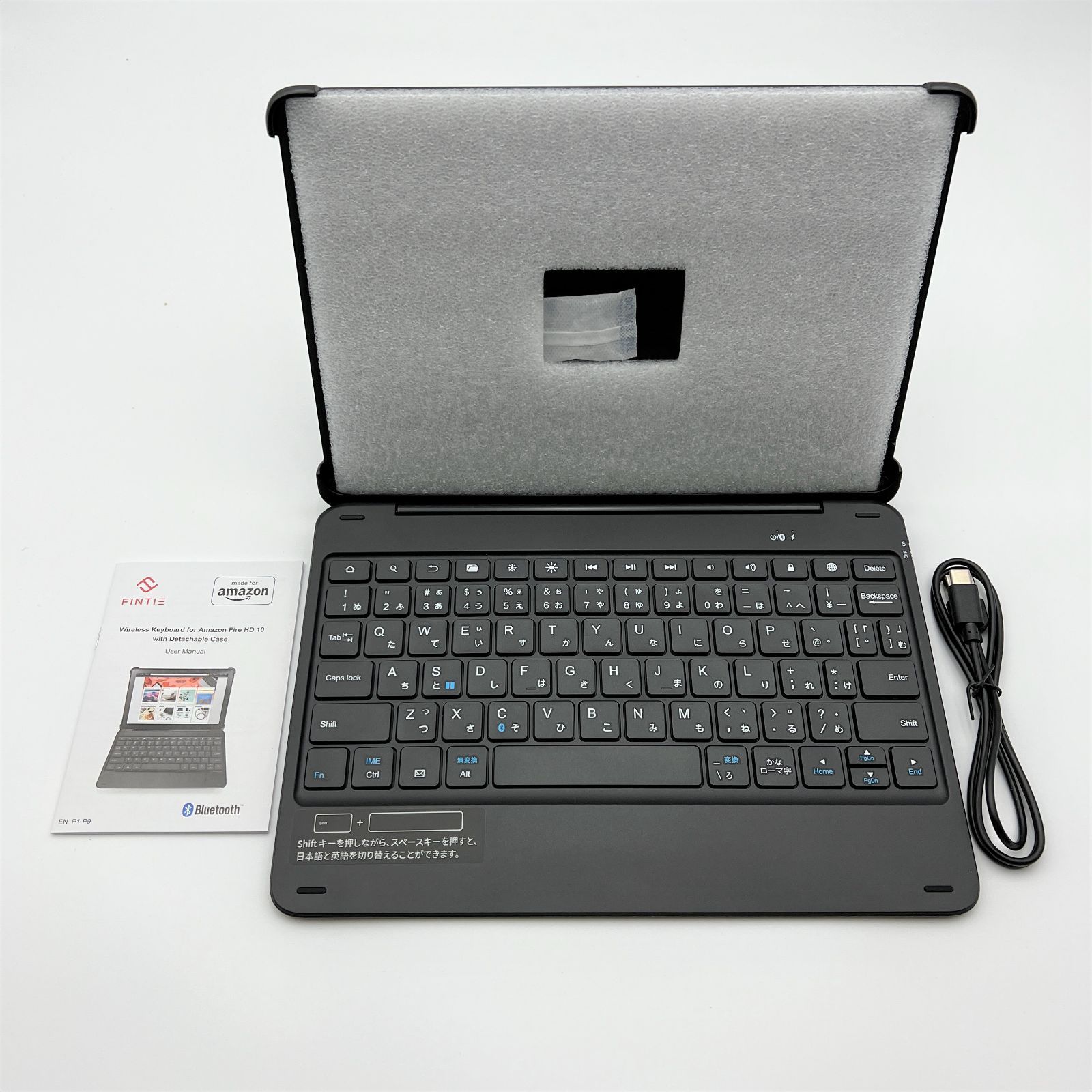 Fire HD 10, Fire HD 10 Plus 用キーボード付きカバー - メルカリ