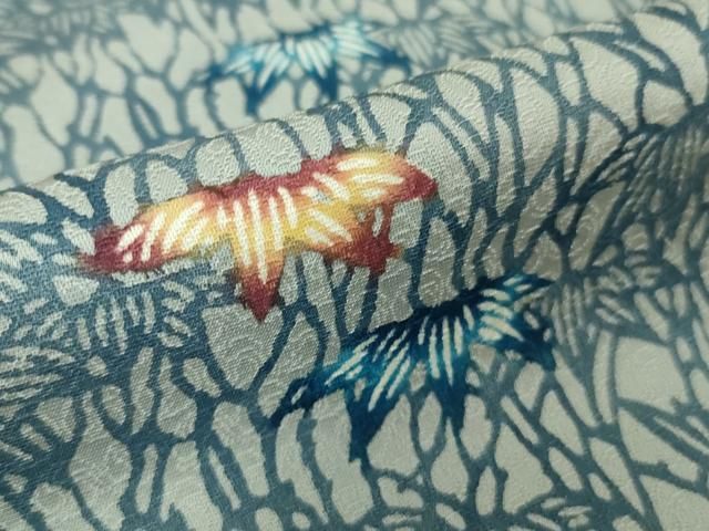 平和屋着物○能州紬 絲藝苑 上島洋山 訪問着 竹節 ますいわ屋扱い 正絹