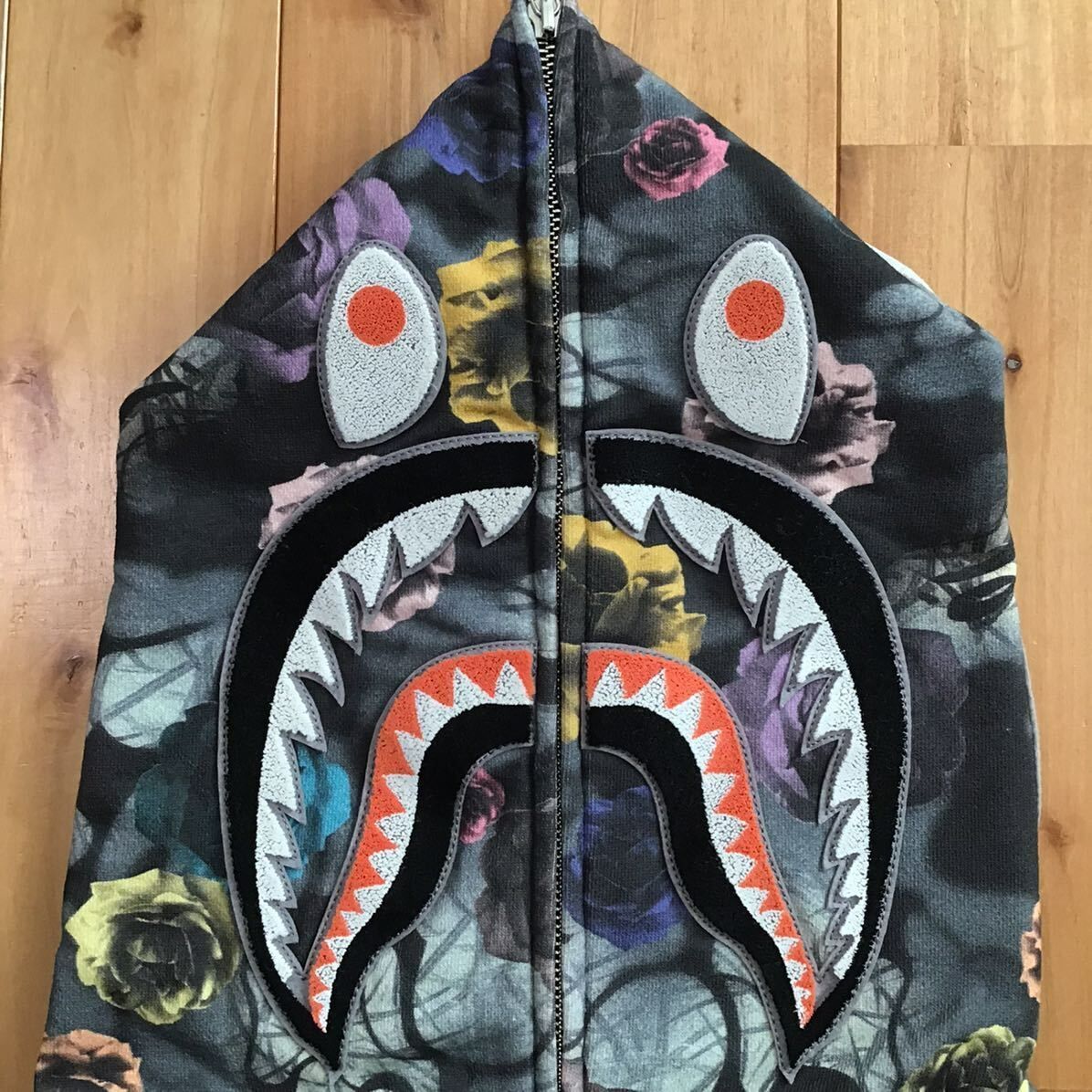BAPE FLORAL camo シャークパーカー Lサイズ shark full zip hoodie a 