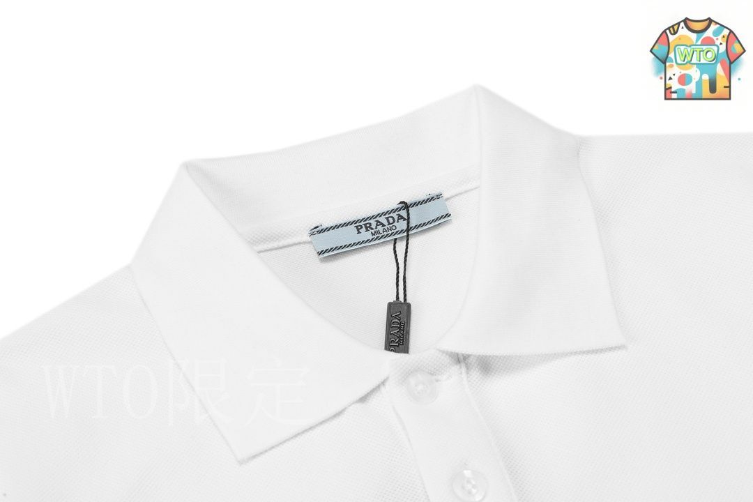 今日WTO】PRADA 2025 Custom Logo ユニセックス ポロシャツ-ZY60