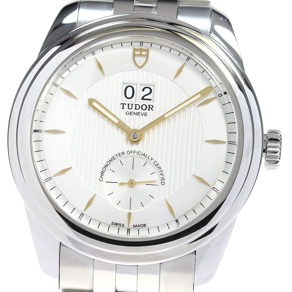 チュードル TUDOR 57100 グラマー ダブルデイト 自動巻き メンズ極美品箱・保証書付き_834502