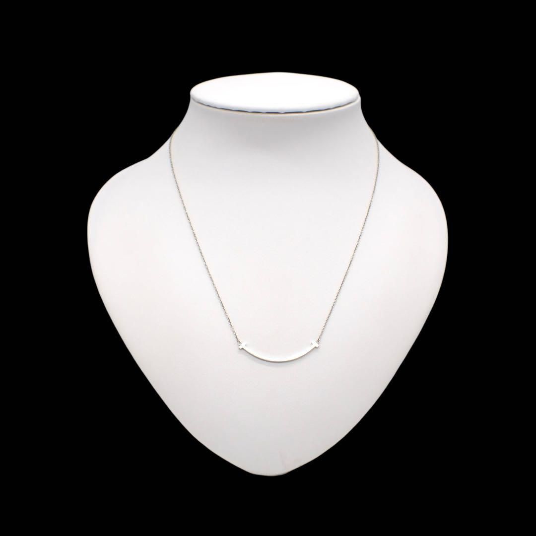 箱 ティファニー Tスマイル スモール ネックレス 750 K18WG 4064 箱 ティファニー Tスマイル スモール ネックレス 750 K18WG 4064