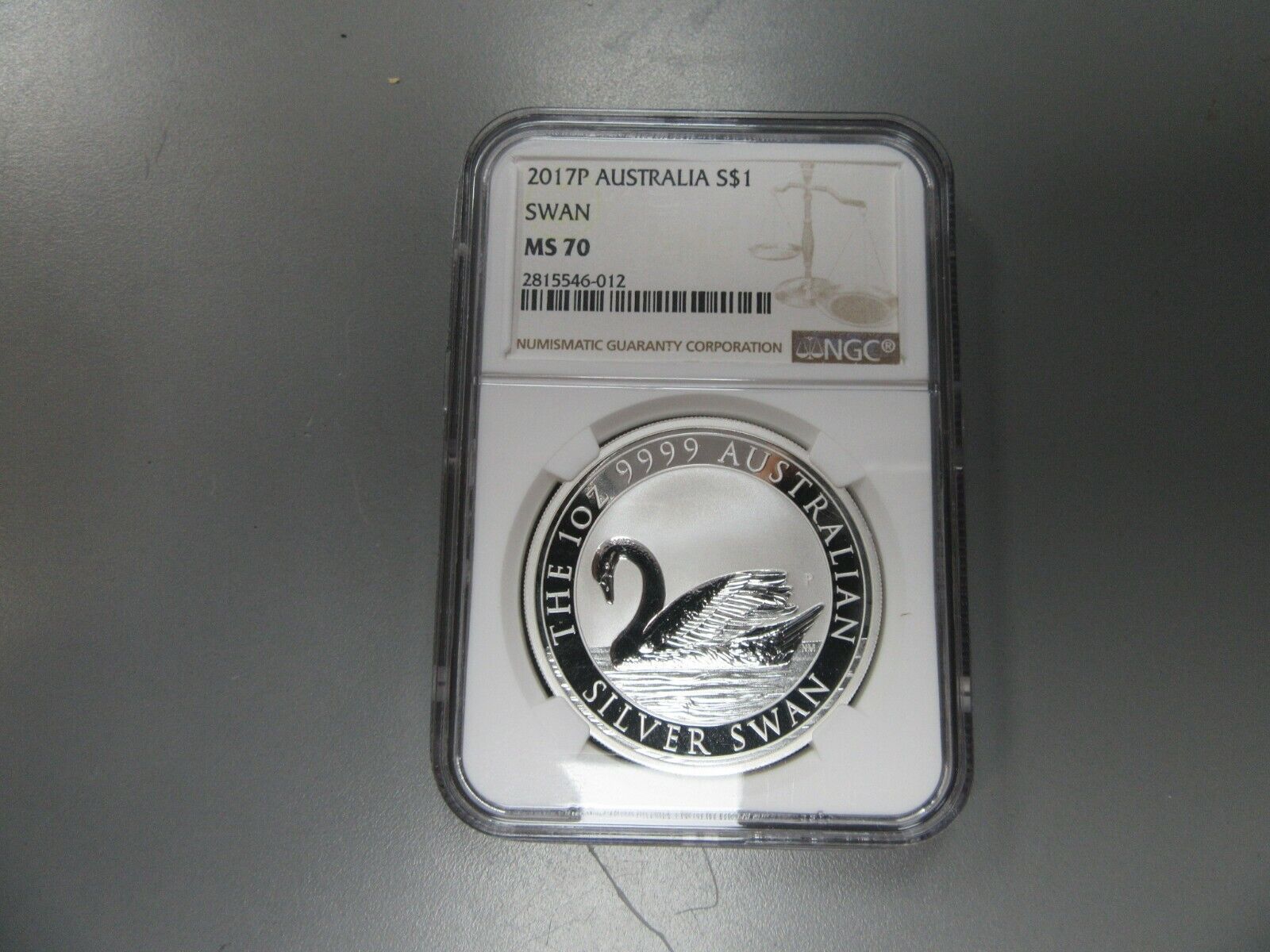2017P S$1 Atralia Swan Coin MS 70 MS70 NGC Lot 604
