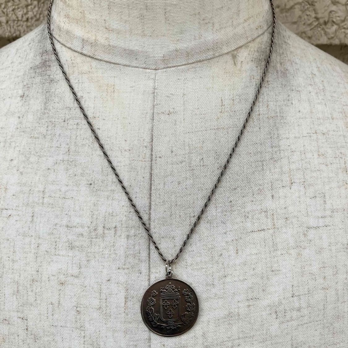 SILVER925 COIN TOP NECKLACE/シルバー/ネックレス