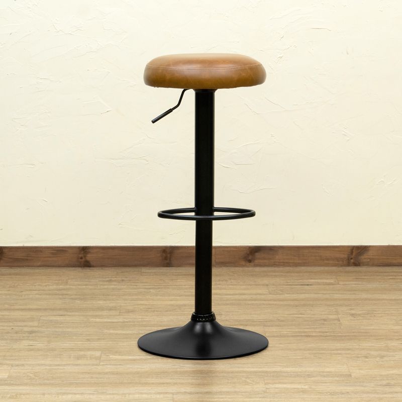 Chester ヴィンテージ調 PUレザー スリム バーチェア カウンターチェア