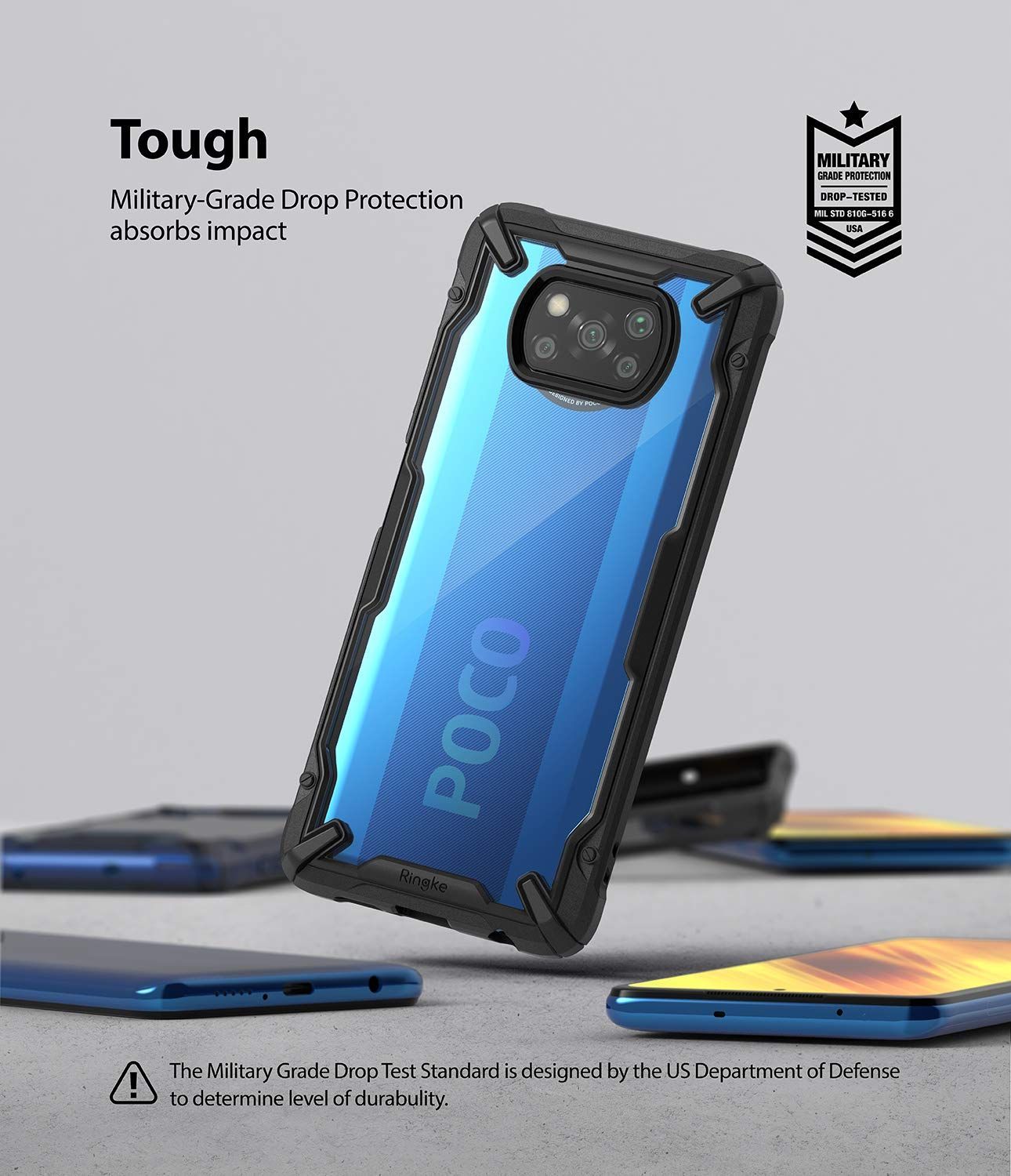 特価セール】【Ringke】Xiaomi Poco X3 NFC ケース Poco X3 Pro ケースストラップホール [米軍MIL規格取得]  クリア 落下防止 スマホケース カバー Qi ワイヤレス充電対応 Fusion-X (Black ブラック) ばーれんしょっぷす メルカリ