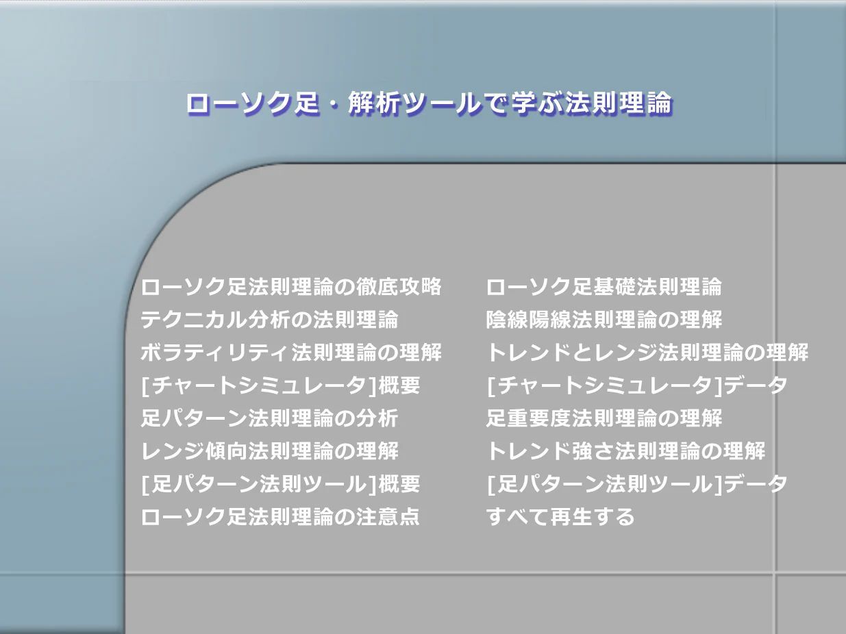 メルカリ　ローソク足・解析ツールで学ぶ法則理論　酒田五法を超える法則理論