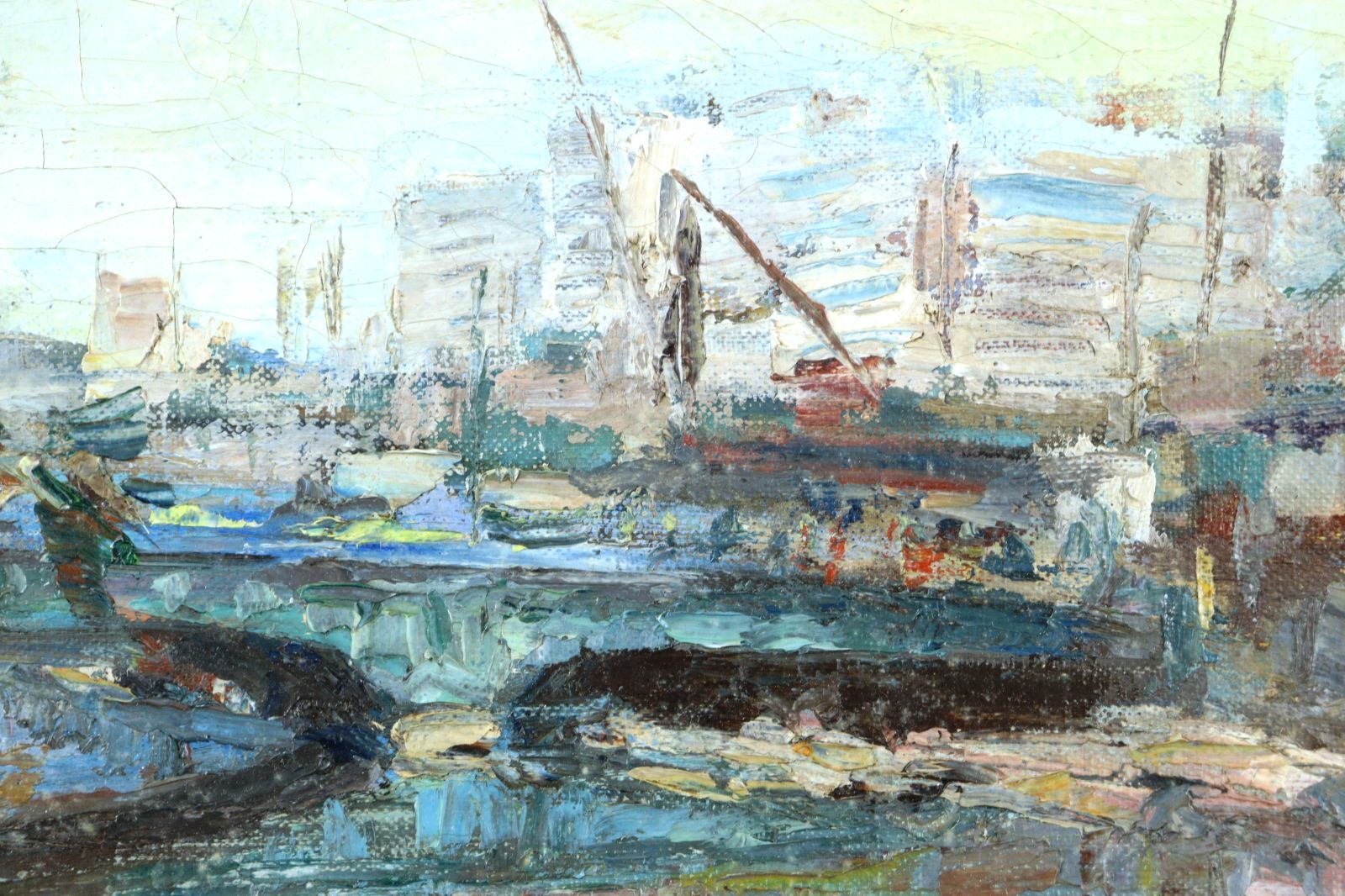 長谷川利行 「水場風景」 肉筆油彩8号 楾 G320.2-U2