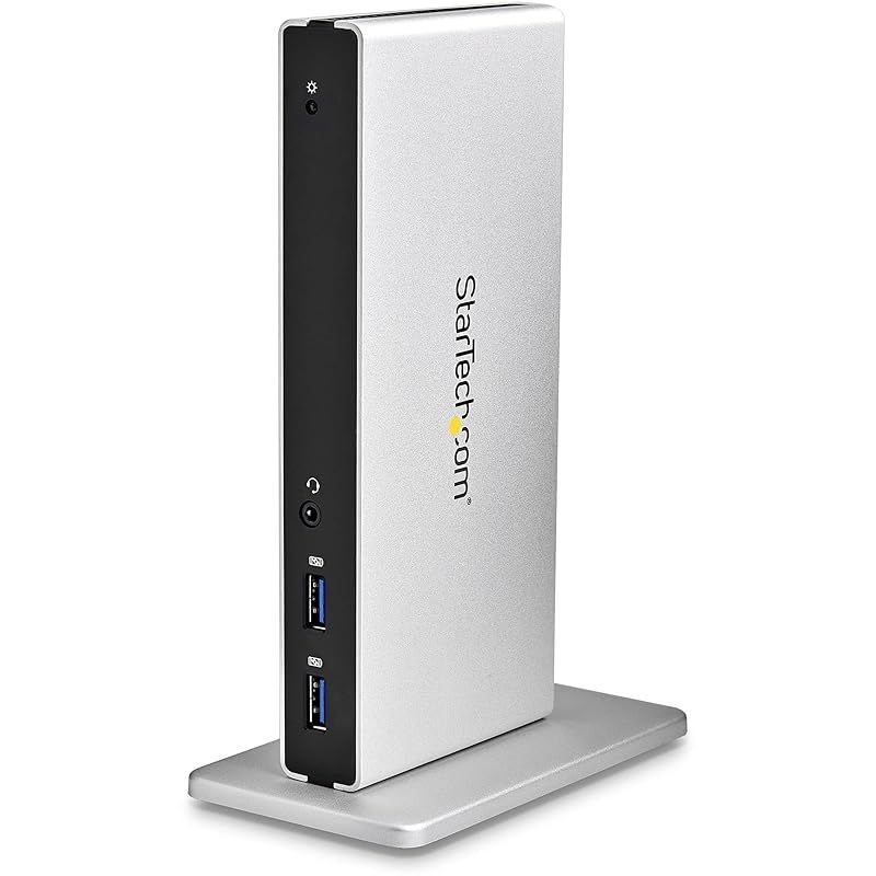 新着商品 StarTech.com USB3.0接続ドック Mac|Windows対応 デュアルDVIモニタ対応 縦置きスタンド付属 HDMI|VGAアダプタ 5x USB GbEポート USB3SDOCKDD 0