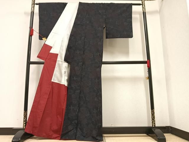 平和屋着物●結城紬　草花文　正絹　逸品　AAAZ4944ph 平和屋着物○結城紬 草花文 正絹 逸品 AAAZ4944ph - メルカリ