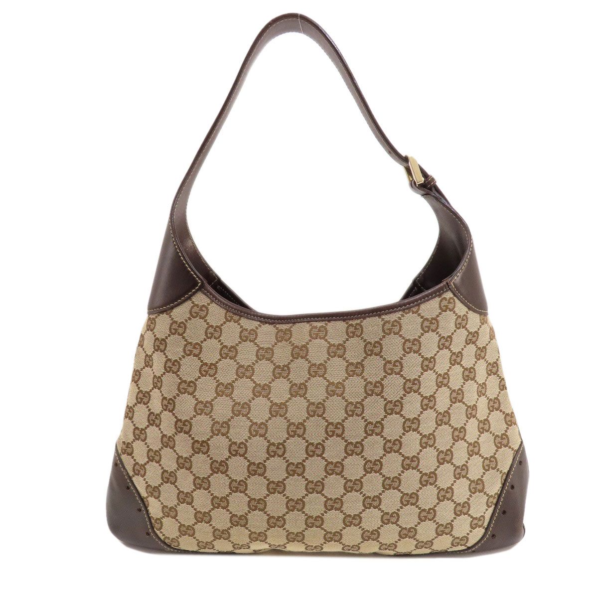 GUCCI グッチ GGキャンバス ワンショルダー　バッグ 肩掛け　レザー グッチ GUCCI GG柄 ブラウン GGキャンバス×レザー ワン