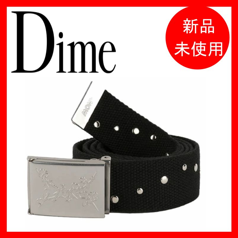 Dime スタッズ付き ブラックコットンベルト 【公式通販】