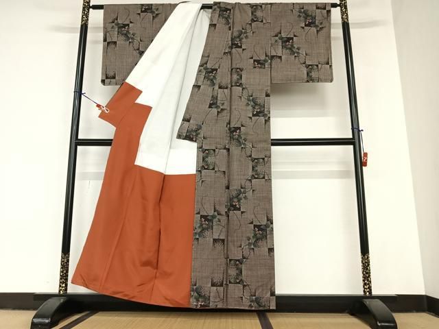 こころ 着物リメイク大島紬生地 二枚分 超激得，高品質 着物屋こころ