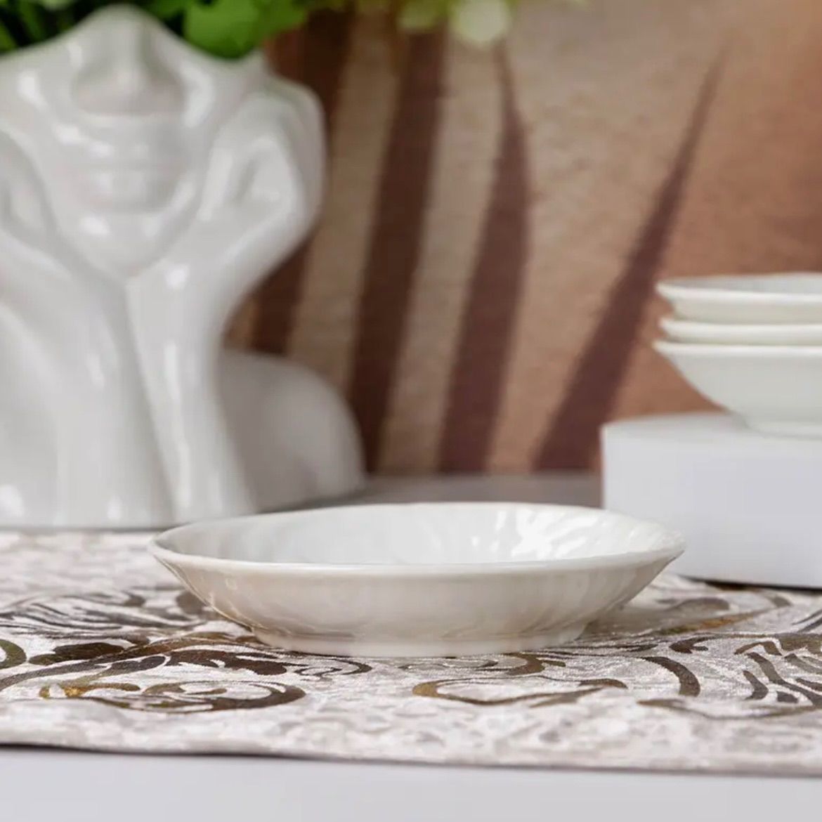 置物 トレイ ミニトレイ セラミック製 ホワイト おしゃれ 手作り精巧 小物トレー 2個セット インテリアプレート シンプルデザイン おしゃれ小皿 ディスプレイ皿 トレイ リビング用 ダイニング 玄関 デコレーション テーブル アクセント ギフト向 NEXPOTALLINN_EU