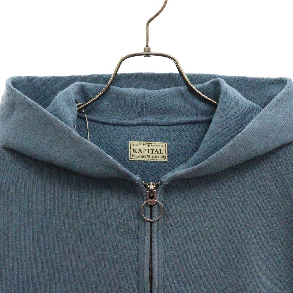 キャピタル KAPITAL スウェット パーカー プルオーバー 2 裏起毛 KAPITAL (キャピタル) 裏毛 ZIP UP GYM ユーズド加工 ジップ