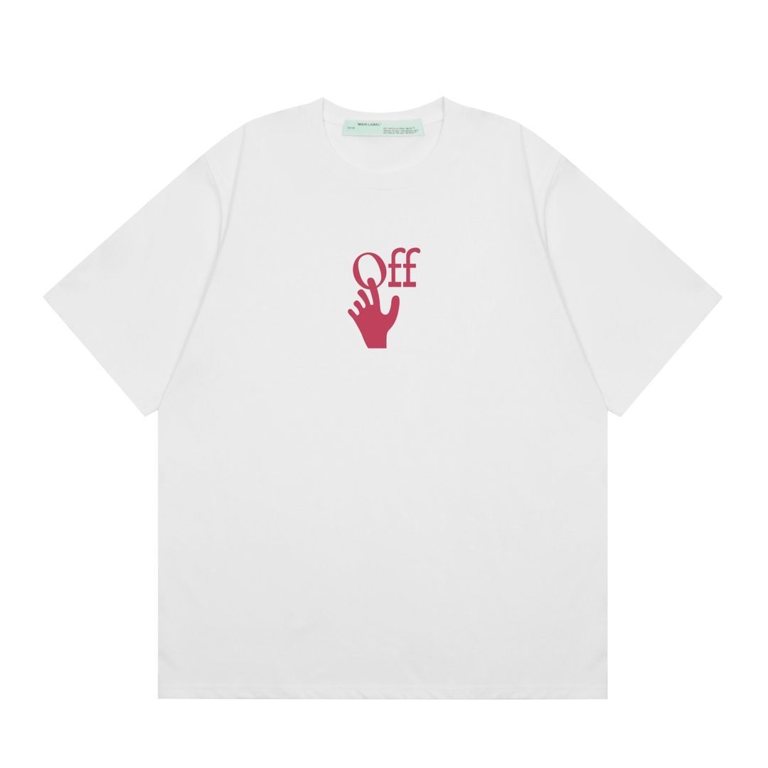 OFF-WHITE スカルエレメントピンクプリントクラシック半袖Tシャツ ...