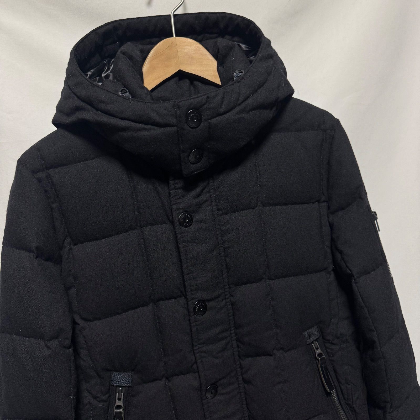 高級ナノ・ユニバース✕Nishikawa Down ブラック N3-Bダウン黒L nano universe ナノ・ユニバース N3B 西川ダウンコート サイズS NANO