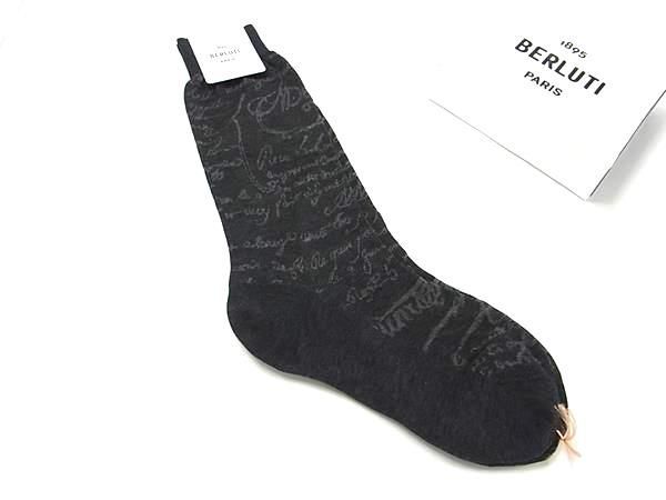 【新品】BERLUTI ベルルッティ 靴下 ソックス カリグラフィ □新品□未使用□ Berluti ベルルッティ スクリットソックス