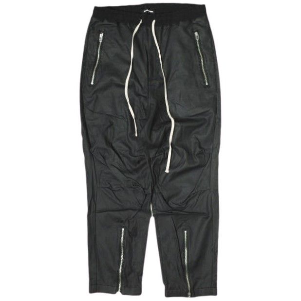 Danke Schon ダンケシェーン 23AW COATING FRONT ZIP PANTS コーティングフロントジップパンツ 23A-PTL060-DS XL(34) ブラック イージー サンプル品 ボトムス g20991