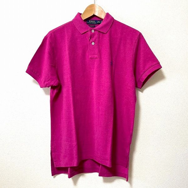 Polo by Ralph Lauren ピンク ビッグ刺繍 ポロシャツM Ralph Lauren - ❤RALPH LAUREN❤ビックポニー/背中刺繍ロゴ入り