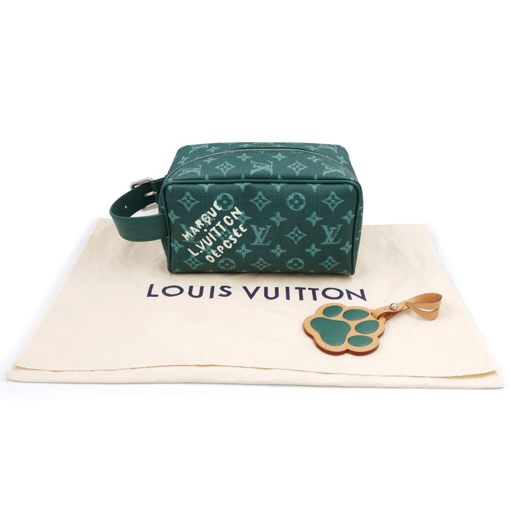 ルイ ヴィトン ロッカー ドップ キット セカンドバッグ モノグラムヘリテージ カーフスキン レザー グリーン シルバー金具 M12688 LOUIS VUITTON