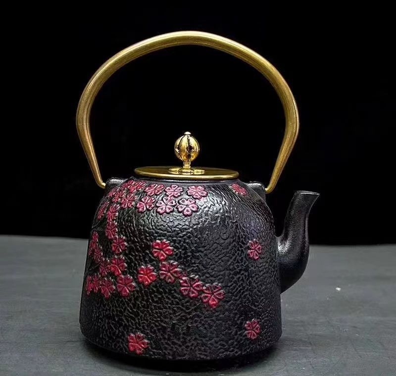 鉄瓶 鋳鉄 急須 古風鉄瓶 鉄分補給 提梁壺 茶壺 水壷 煮茶壷 鉄