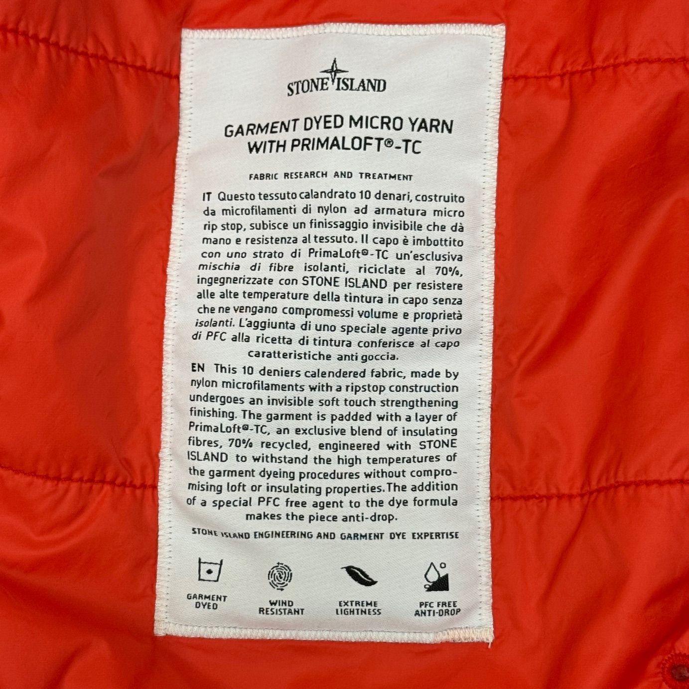 国内正規 STONE ISLAND 23AW プリマロフトパデッドフードブルゾン