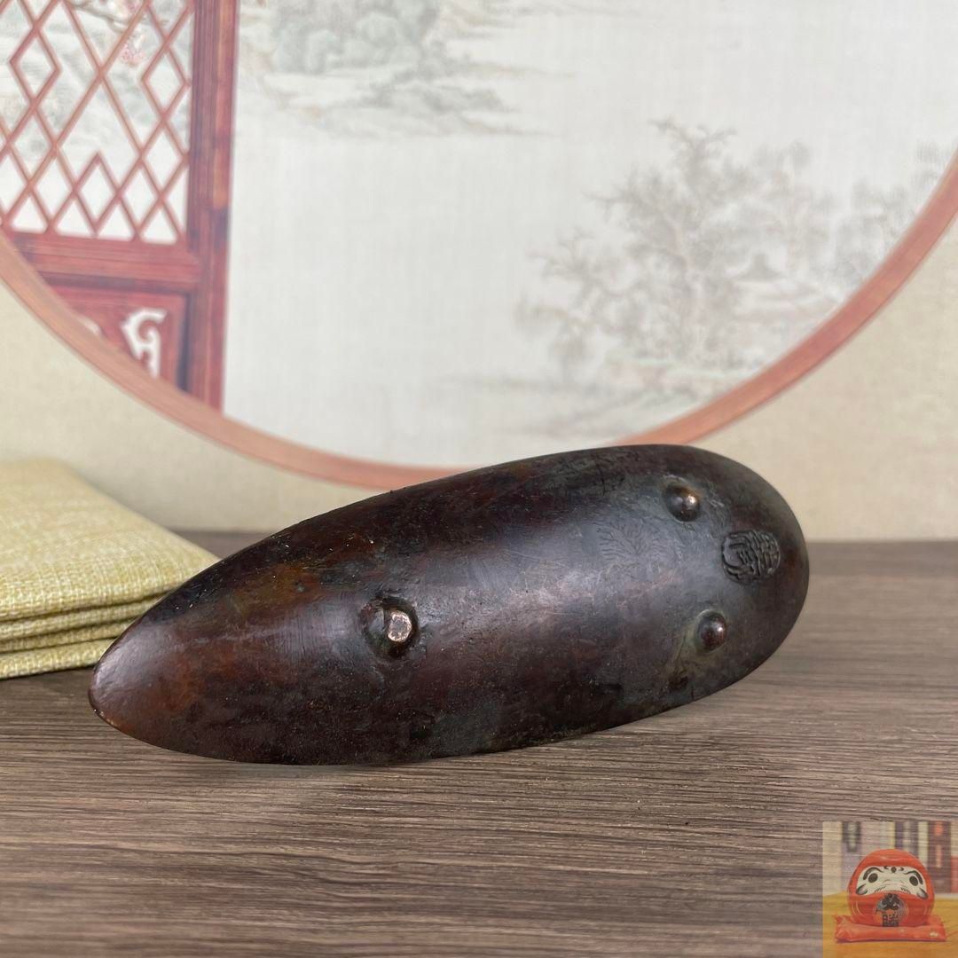 銅細工 一葉成仏の香挿 香炉 香道具 装飾品 工芸品 美術品 置物