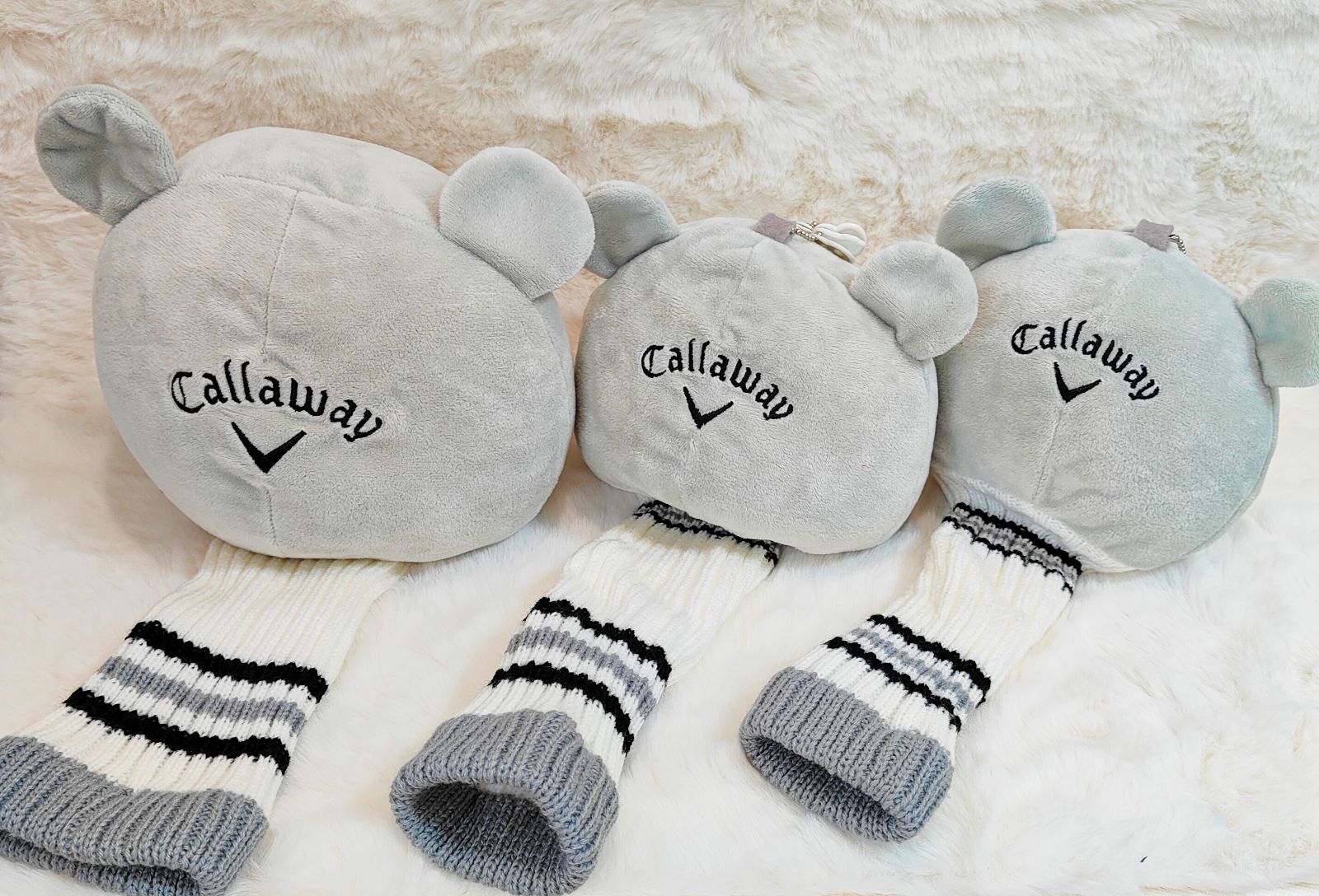新品】Callaway キャロウェイ ベア DR FW UT ヘッドカバー3点グレー  
