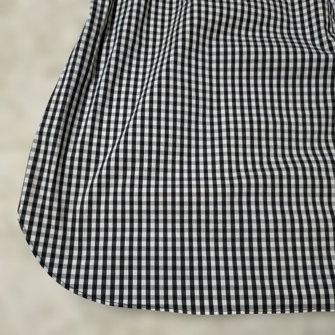 ギンガムチェック黒 リボン付き