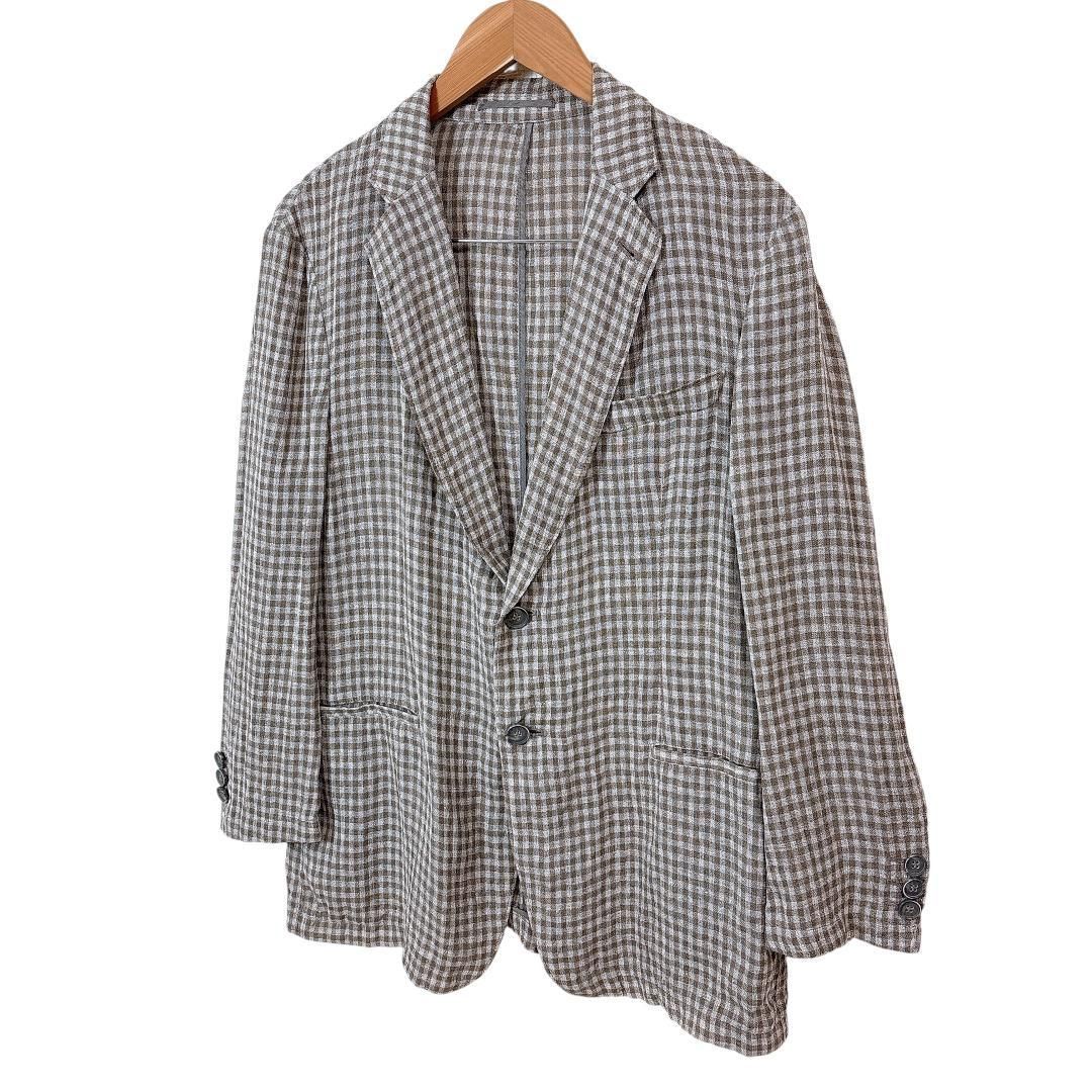 麻混テーラードジャケット 50R